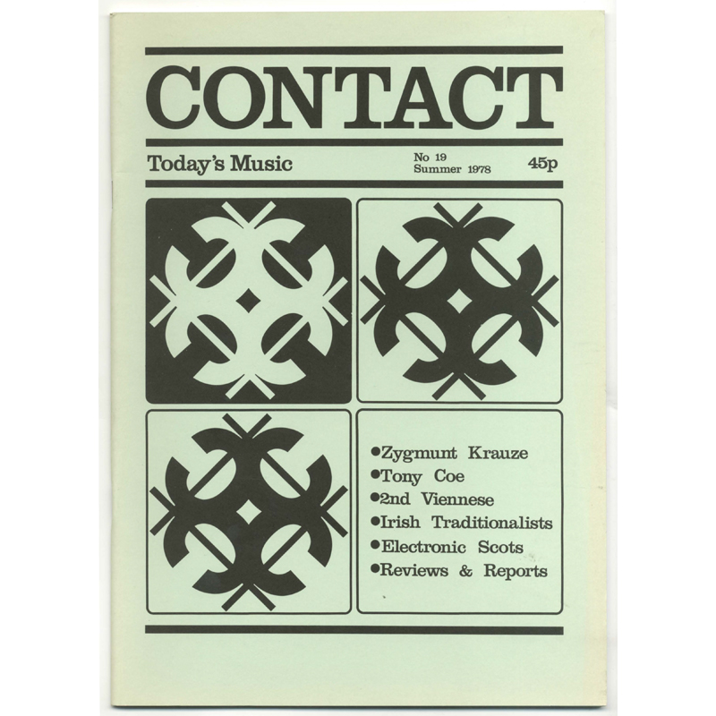 					View No. 19 (1978): Contact: A Journal for Contemporary Music
				